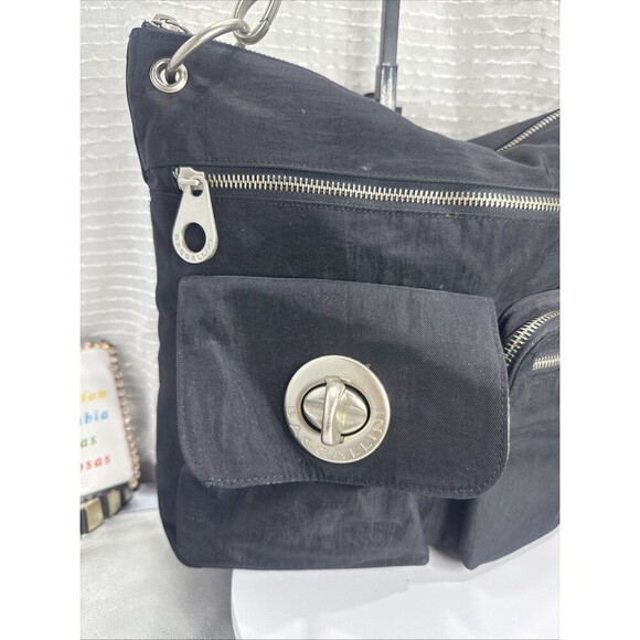 (E4) Baggallini Durable Sydney Black Cross Body Bag Purse Travel Pockets - Picture 2 of 13